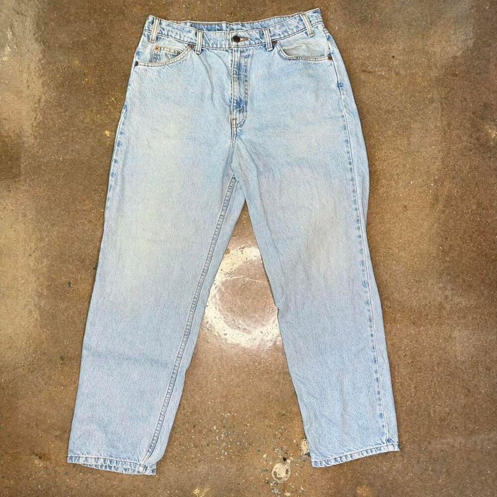 Vintage Levis 550 Distressed Jeans Mens 36x30 Light Wash Relaxed Fit Denim Pants